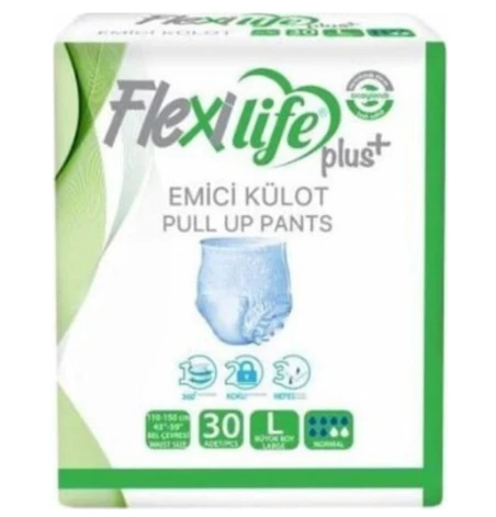 Flexi Life Plus Emici Külot Büyük Boy L 30'lu 4 Adet Hasta Bezi