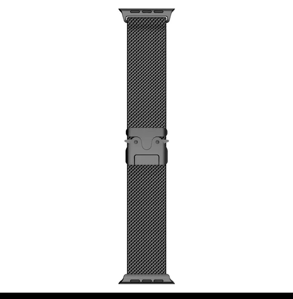 Apple Watch 42/44/45/49MM  Metal Zarif Tasarım Hasır Kordon - 2