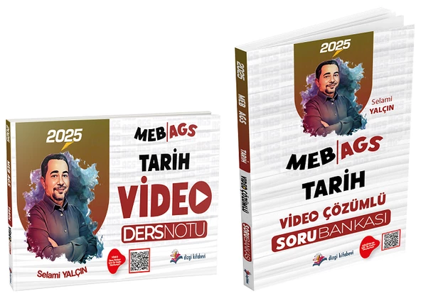 Dizgi Kitap 2025 MEB AGS Tarih Video Ders Notu + Soru Bankası 2 li Set - Selami Yalçın Dizgi Kitap