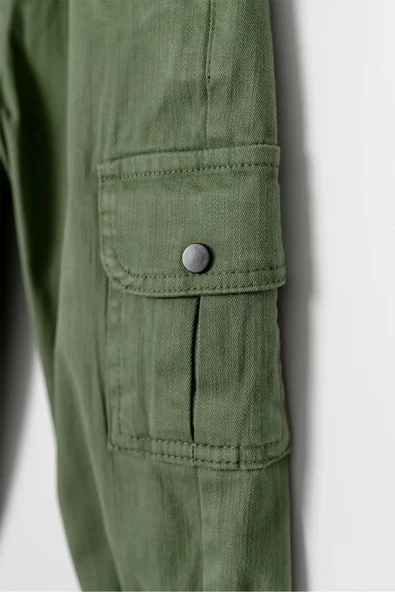 Çift Cepli Kordonlu Jogger Gabardin Erkek Çocuk Pantolon - 3