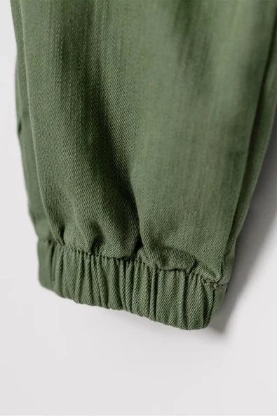 Çift Cepli Kordonlu Jogger Gabardin Erkek Çocuk Pantolon - 2