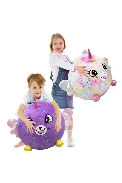 Şişir, Oyna, Eğlen: Peluş Mor Köpek XXL Shiny Corns ile Unutulmaz Anlar - 4