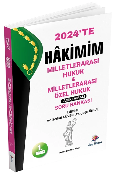 Dizgi Kitap 2024 Adli İdari Hakimlik Milletlerarası Hukuk, Milletlerarası Özel Hukuk Hakimim Soru Bankası