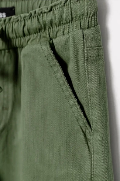 Çift Cepli Kordonlu Jogger Gabardin Erkek Çocuk Pantolon - 4