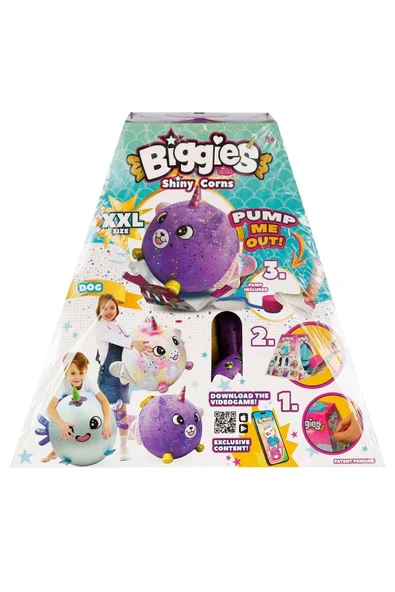 Şişir, Oyna, Eğlen: Peluş Mor Köpek XXL Shiny Corns ile Unutulmaz Anlar - 5