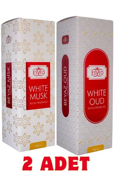 Beyaz Oud & White Oud ve Beyaz Misk & White Musk Oda Ve Kumaş Spreyi Seccade Spreyi Oda Kokusu Koku 400 ml ürün görseli