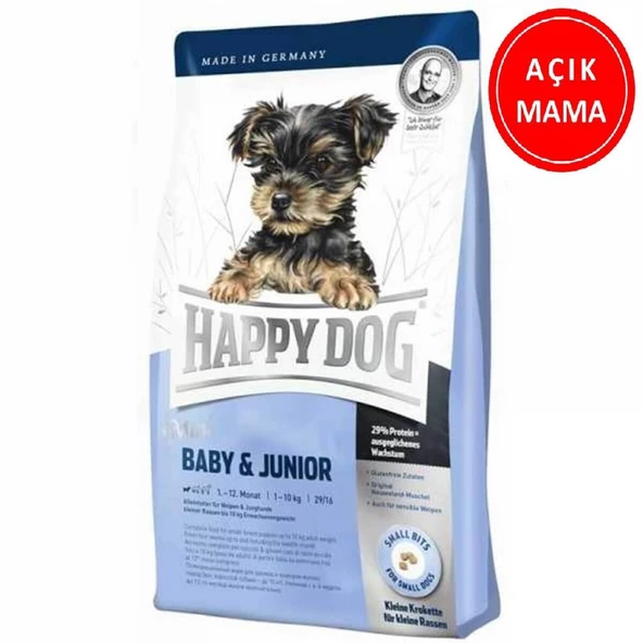 Happy Dog Mini Baby Junior Yavru Köpek Maması 1 kg AÇIK