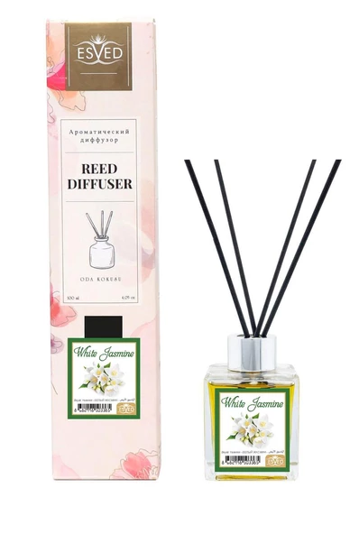 Beyaz Yasemin Kokusu 100 Ml Çubuklu Oda Kokusu Yedek Dolum Şişesi Hediyeli - Resim 3