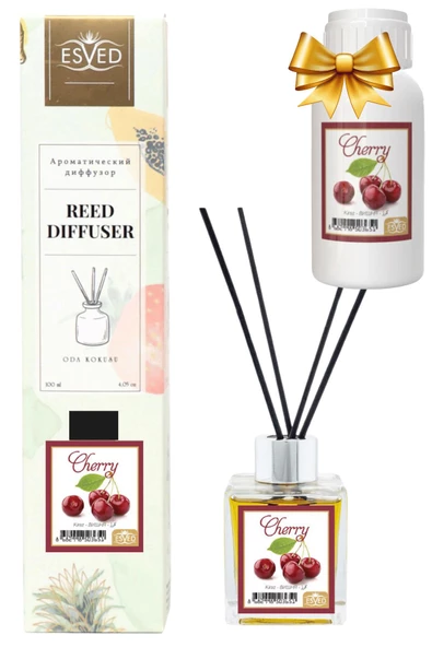 Kiraz Kokusu 100 Ml Çubuklu Oda Kokusu Yedek Dolum Şişesi Hediyeli ürün görseli