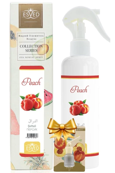 Şeftali Kokusu Sprey 400Ml. Şeftali Kokusu Araba Kokusu 8Ml. Hediyeli ürün görseli
