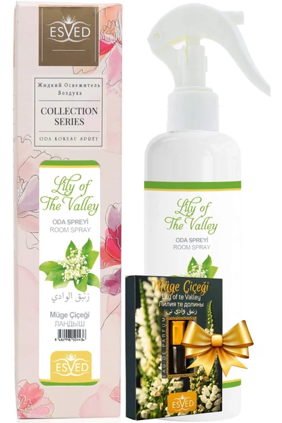 Müge Çiçeği Kokusu Sprey 400 Ml. Müge Çiçeği Kokusu Parfüm Esansı 3Ml. Hediyeli