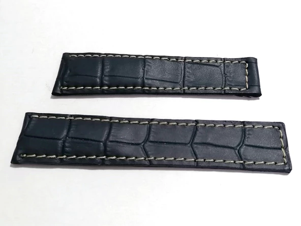 Tag-heuer Uyumlu  24-20 Beyaz Dikişli Mavi   Hakiki dana derisi  ( 18) - Resim 3