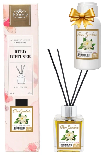 Saf Bahçe Kokusu 100 Ml Çubuklu Oda Kokusu Yedek Dolum Şişesi Hediyeli - 1