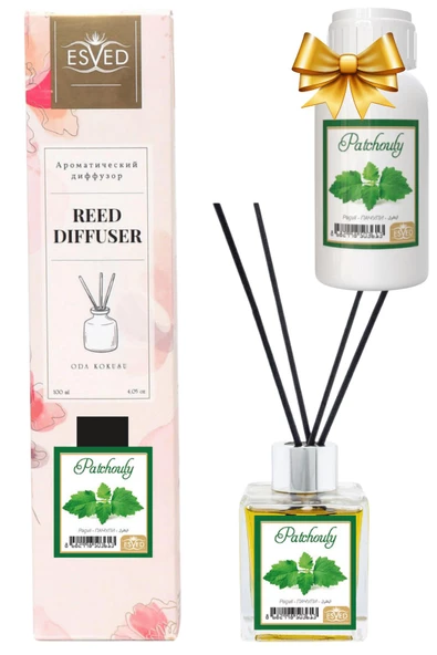 Paçuli Kokusu 100 Ml Çubuklu Oda Kokusu Yedek Dolum Şişesi Hediyeli ürün görseli