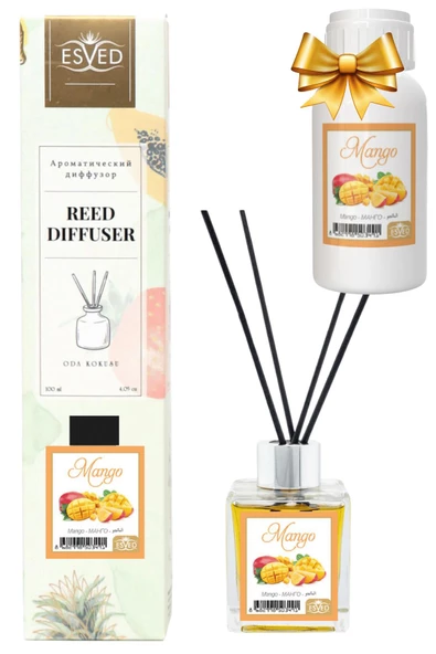 Mango Kokusu 100 Ml Çubuklu Oda Kokusu Yedek Dolum Şişesi Hediyeli