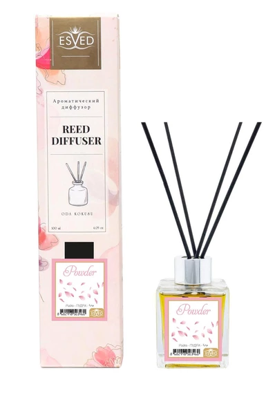 Pudra Kokusu 100 Ml Çubuklu Oda Kokusu Yedek Dolum Şişesi Hediyeli - Resim 3