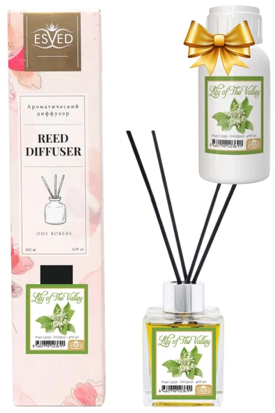 Müge Çiçeği Kokusu 100 Ml Çubuklu Oda Kokusu Yedek Dolum Şişesi Hediyeli