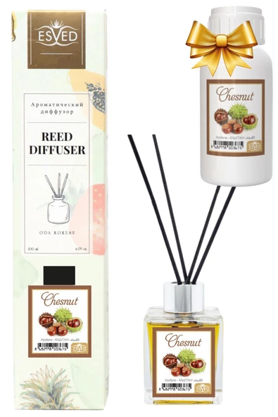 Kestane Kokusu 100 Ml Çubuklu Oda Kokusu Yedek Dolum Şişesi Hediyeli