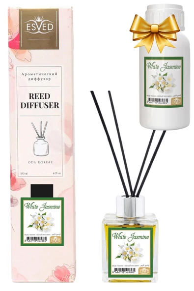 Beyaz Yasemin Kokusu 100 Ml Çubuklu Oda Kokusu Yedek Dolum Şişesi Hediyeli ürün görseli