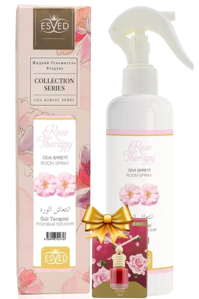 Gül Terapisi Kokusu Sprey 400Ml. Gül Terapisi Kokusu Araba Kokusu 8Ml. Hediyeli