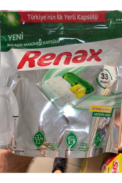 RENAX 33lü bulaşık makinası tableti 3 paket