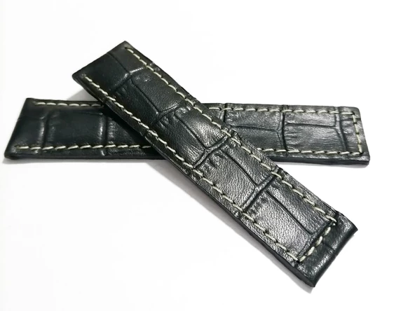 Tag-heuer Uyumlu  24-20 Beyaz Dikişli Siyah  Hakiki dana derisi  ( 17)