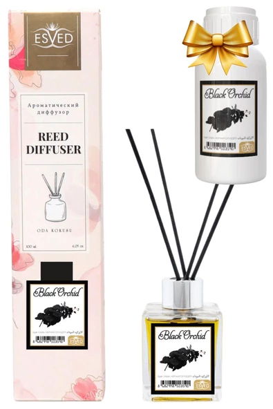 Siyah Orkide Kokusu 100 Ml Çubuklu Oda Kokusu Yedek Dolum Şişesi Hediyeli