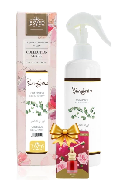 Okaliptüs Kokusu Sprey 400Ml. Okaliptüs Kokusu Araba Kokusu 8Ml. Hediyeli