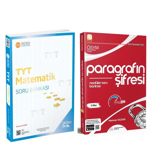 TYT Üç Dört Beş Matematik Soru ve Parağrafın Şifresi Modüler Soru Bankası 2 Kitap Set