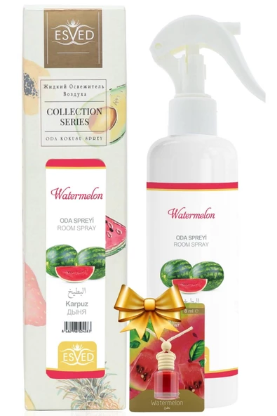 Karpuz Kokusu Sprey 400Ml. Karpuz Kokusu Araba Kokusu 8Ml. Hediyeli ürün görseli