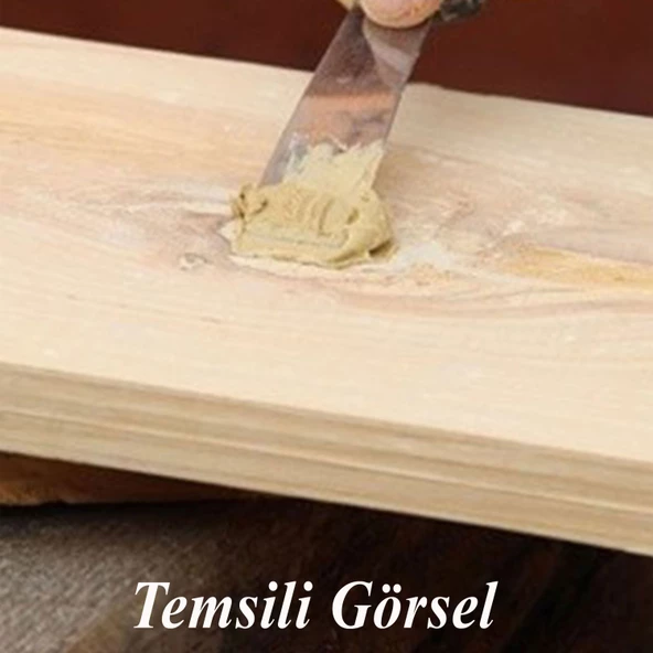 Tamir Macunu Ahşap Parke Mobilya Dolgu Çatlak Çizik Giderici 200 Gr Kullanıma Hazır Macun Naturel - Resim 3