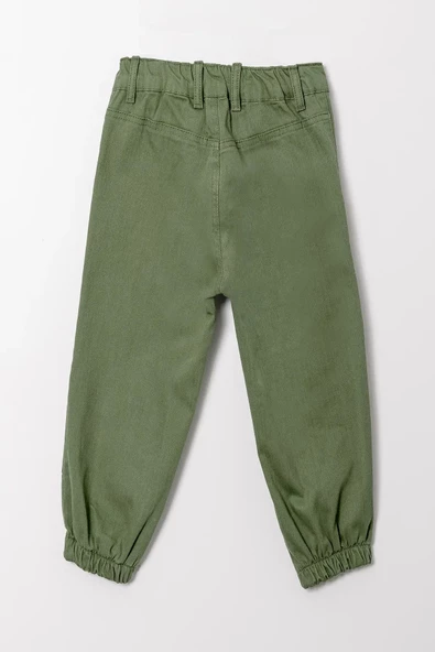 Çift Cepli Fermuarlı Jogger Gabardin Erkek Çocuk Pantolon - 2