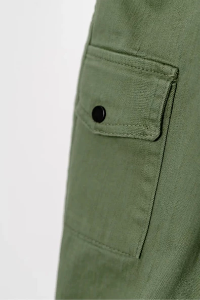 Çift Cepli Fermuarlı Jogger Gabardin Erkek Çocuk Pantolon - 5