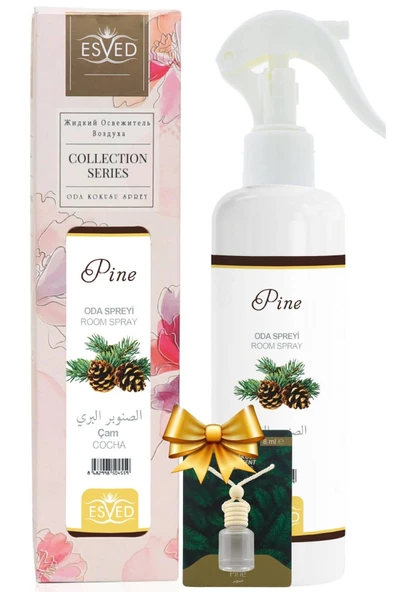 Çam Kokusu Sprey 400Ml. Çam Kokusu Araba Kokusu 8Ml. Hediyeli
