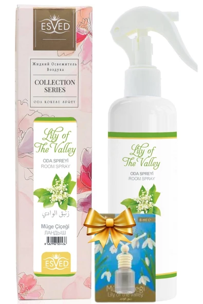 Müge Çiçeği Kokusu Sprey 400Ml. Müge Çiçeği Kokusu Araba Kokusu 8Ml. Hediyeli SKU-2774