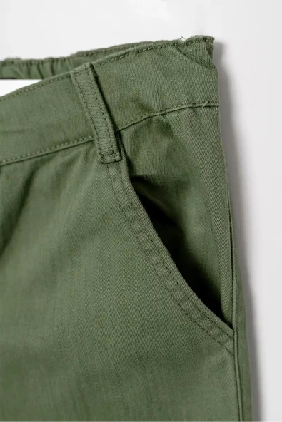 Çift Cepli Fermuarlı Jogger Gabardin Erkek Çocuk Pantolon - 4