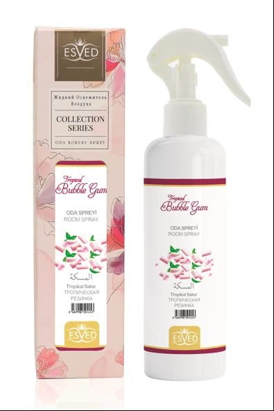 Tropikal Sakız Kokusu Sprey 400Ml. Gül Kokusu Araba Kokusu 8Ml. Hediyeli - Resim 2