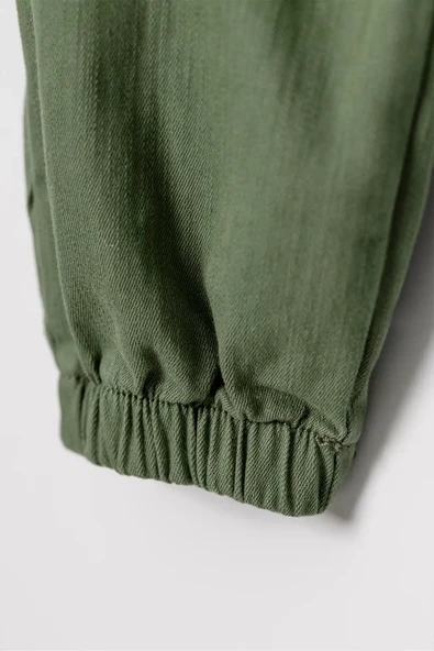 Çift Cepli Fermuarlı Jogger Gabardin Erkek Çocuk Pantolon - 6