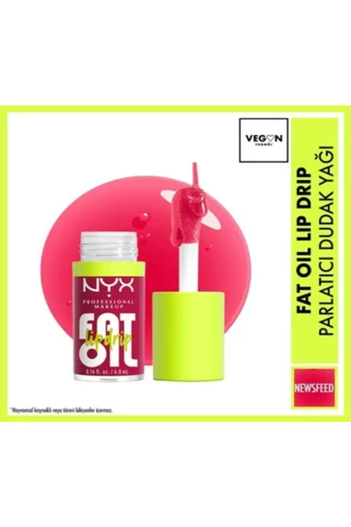 Professional Makeup Fat Oil Lip Drip Parlatıcı Dudak Yağı Newsfeed 4.8ml