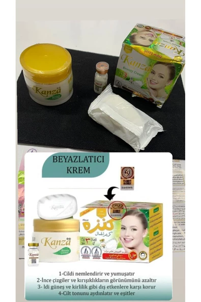 Kanza Beyazlatıcı Krem Sabun Ve Serum Seti 3'lü Set