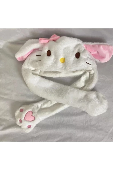 NETAVANTAJ Hello Kitty Hareketli Kulaklı Işıklı Şapka - 2