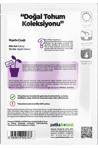 100 Adet Nigella Çiçeği Tohumu - 3