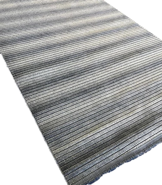 Luxess Cool Koleksiyonu Pamuklu Klim Dokuma Dekoratif Halı 402 Mavi