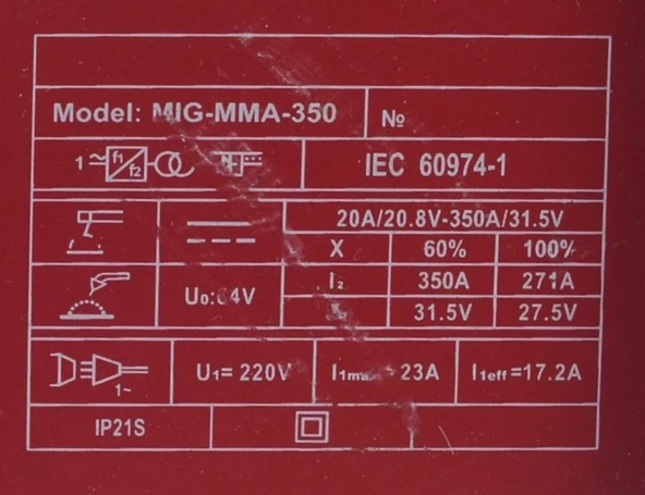Kaynak Makinası + ROYCE Gazsız Gazaltı Kaynak Makinası MIG-MMA-350 2 Makina bir arada NO:380 Gazsız Gazaltı Kablosu Yoktur - 2
