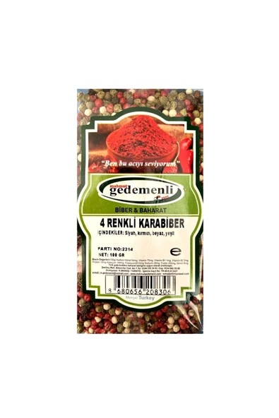 4 RENKLİ KARABİBER 100 GR