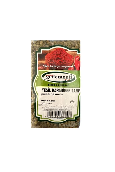Yeşil Karabiber Tane 100 Gr