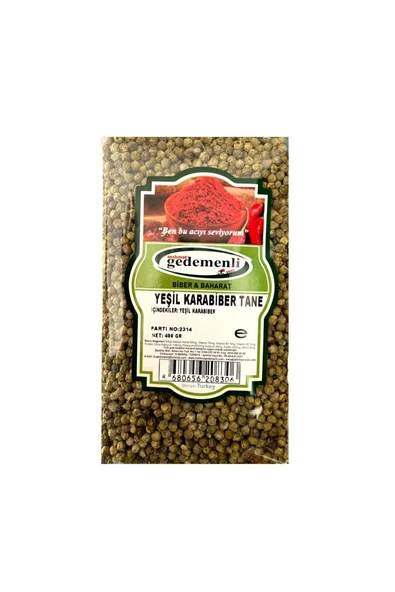 YEŞİL KARABİBER TANE 400 GR