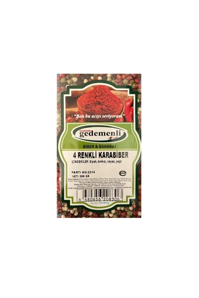 4 RENKLİ KARABİBER 200 GR