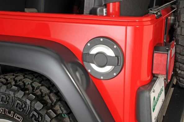JEEP WRANGLER RUBİCON JK 2007-2017 KROM SİYAH DEPO KAPAĞI - 4