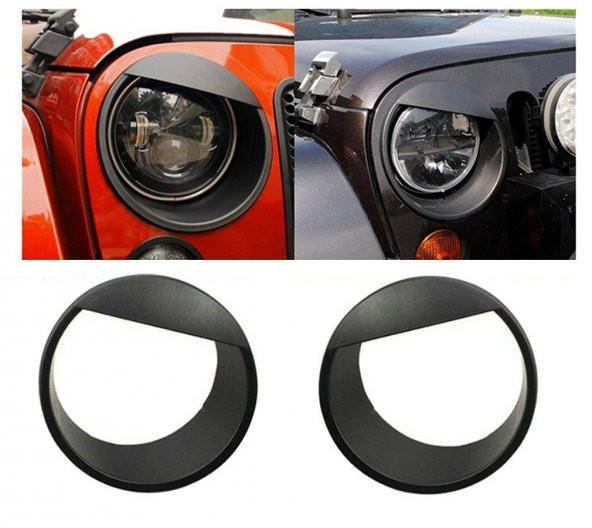 JEEP WRANGLER RUBİCON JK KIZGIN FAR ÇERÇEVESİ SETİ SAĞ-SOL - 2